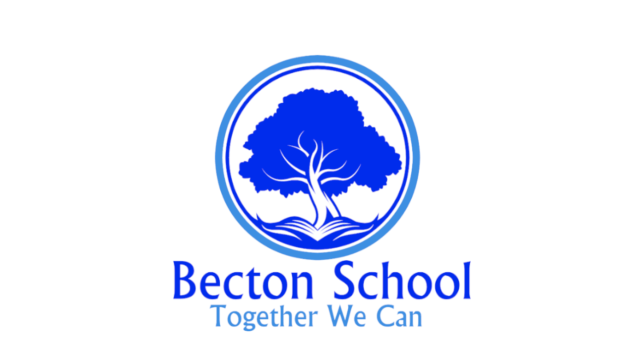 An animated gif showing the Becton School logo becoming the Kingfisher Academy logo. 